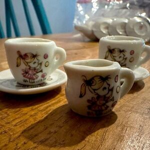 Pieces from a vintage miniature Tea set made in Japan